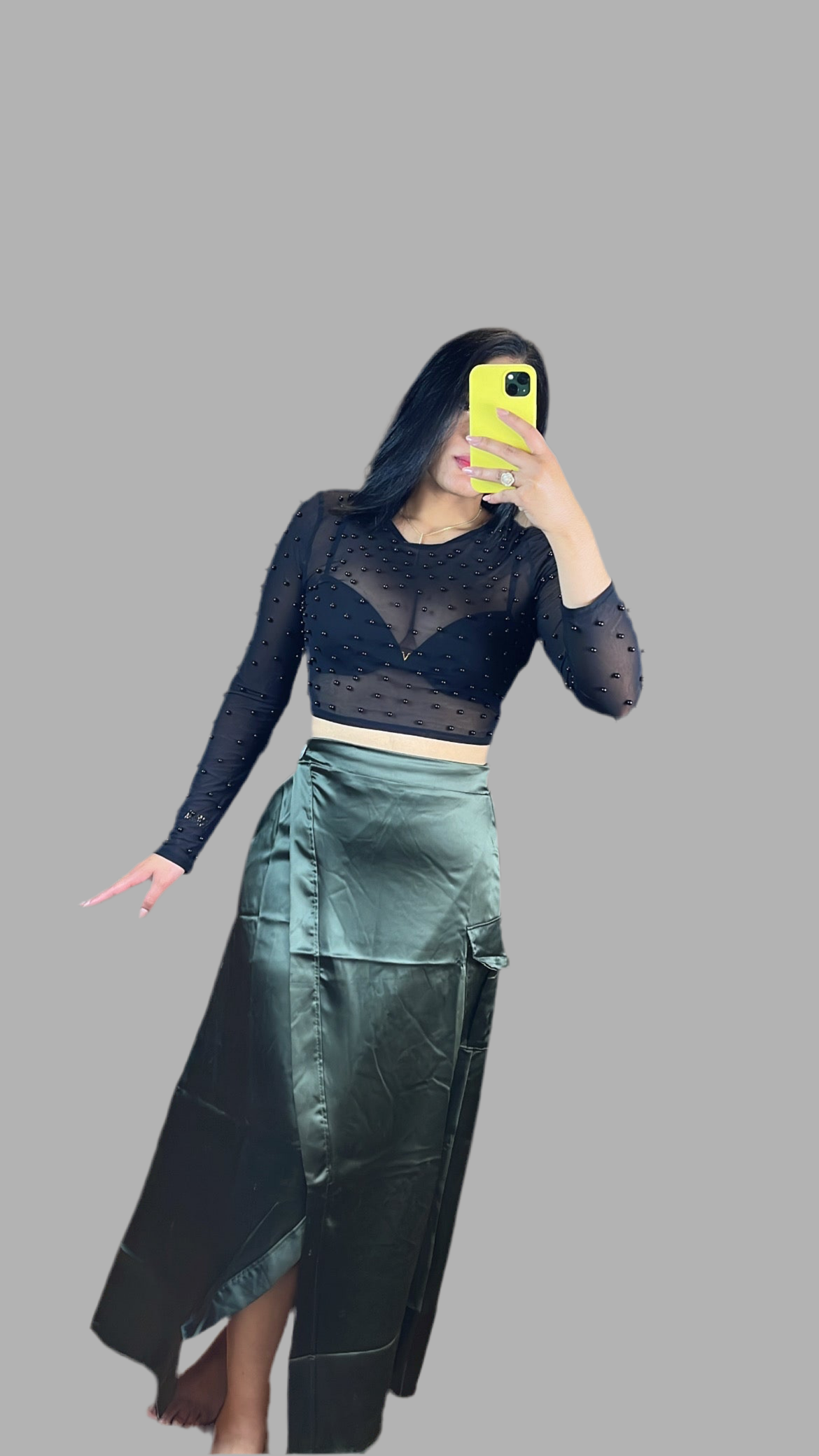 Satin skirt